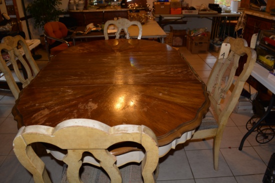FRENCH STYLE DINING TABLE WITH 4 CHAIRS
