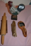 WOODEN ITEMS WITH TOY
