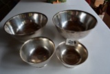 LOT OF 4 SILVERPLATE BOWLS