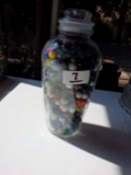 APOTHECARY JAR FULL OF MARBLES