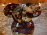 4 COLLECTIBLE PLATES, KNOWLES NORMAN ROCKWELL