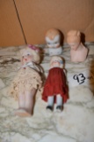VINTAGE FOUR SMALL DOLLS