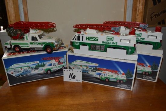 3 COLLECTIBLE HESS TRUCK TOYS