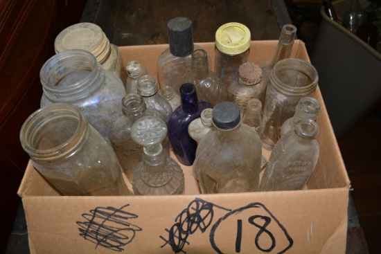 BOX OF VINTAGE BOTTLES