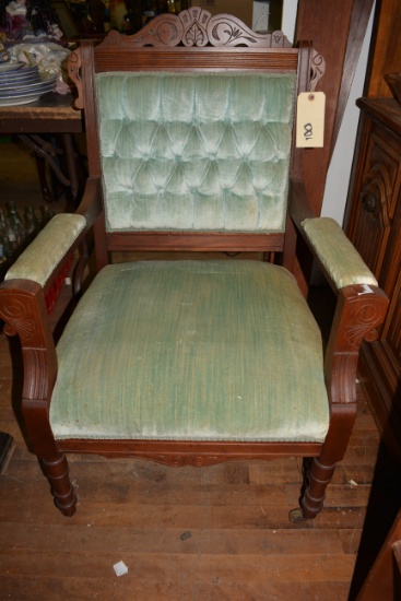 WALNUT VICTORIAN ARM CHAIR