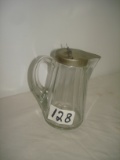 CLEAR GLASS SYRUP PITCHER