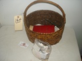 SEWING BASKET & MISC CONTENTS