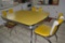 VINTAGE CHROME AND FORMICA KITCHEN TABLE AND CHAIRS