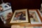 LOT OF TWO PICTURE FRAMES AND BOOK