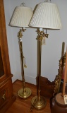 LOT OF TWO BRASS FLOOR LAMPS