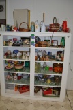 CONTENTS OF SHELF UNIT IN KITCHEN