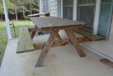PICNIC TABLE ON SIDE PORCH