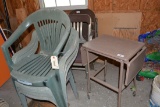 LOT OF CHAIRS, TYPING TABLE
