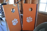 PAIR OF CLEMSON TIGERS CORNHOLE GAME BOARDS