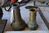 LOT OF TWO BRASS FIREHOSE NOZZLES