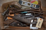 BOX OF MOSTLY VINTAGE TOOLS
