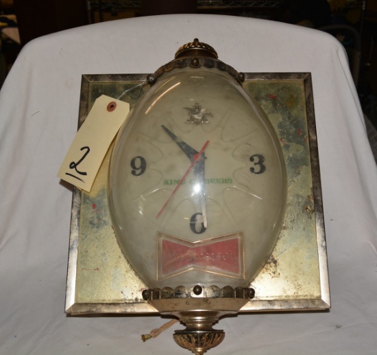 VINTAGE "BUDWEISER" CLOCK LIGHT