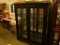 NICE LARGE SQ CHINA CABINET W/MIRROR BACK & GLASS SHELVES