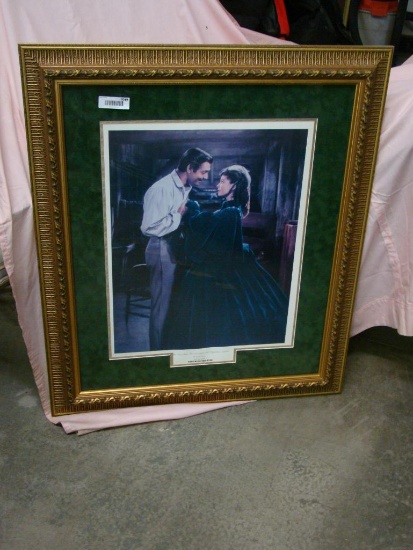 BEAUTIFUL PICTURE FRAME OF "GONE WITH THE WIND"