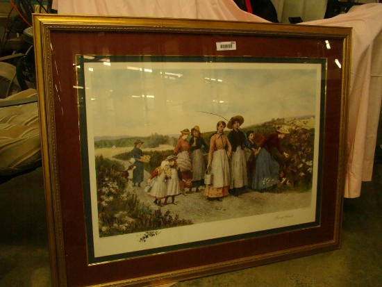 PICTURE FRAME SCENE OF "BERRY PICKERS"