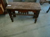 MARBLE TOP HALL TABLE