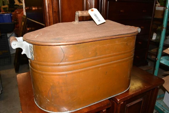 Oval Copper Tub w/ Lid