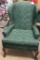 Queen Anne Upholstered Wing back Chair