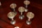 Set of 5 Silver Plate Wine Goblets