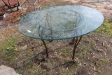 Garden Table w/glass Top