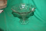 Clear glass compote