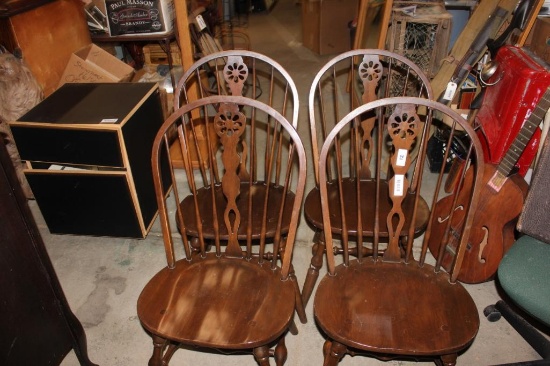 Set of 4 Mahogany Windsor Chairs