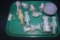 TRAY LOT JASPERWARE STYLE BOTTLES