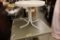 WHITE METAL PATIO TABLE