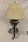 LAMP VERY UNUSUAL BASE, NOTE LAMP BOWL HAS CRACK