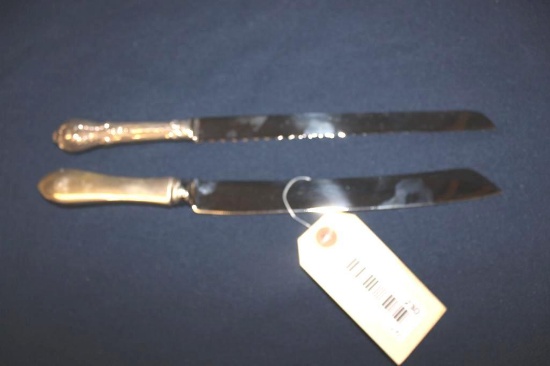 LOT OF 2 STERLING HANDLE KNIVES