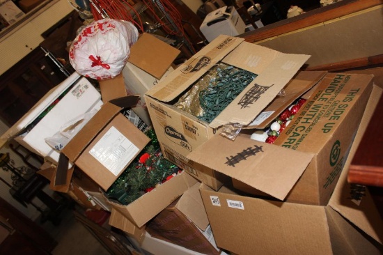 LOT OF 13 BOXES OF CHRISTMAS ITEMS