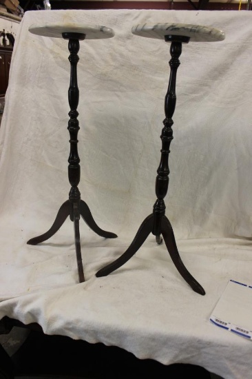 MATCHING PR. OF MARBLE TOP STANDS