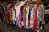 ONE RACK ASSORTED LADIES' CLOTHING 50 +++ ITEMS