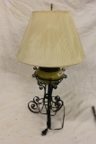LAMP VERY UNUSUAL BASE, NOTE LAMP BOWL HAS CRACK