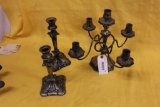 SILVER PLATE CANDLE HOLDERS
