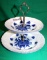 BLUE & WHITE TID BIT TRAY