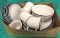 BOX OF STONEWARE CHINA