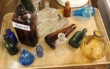TRAY LOT GLASS BOTTLES