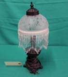 SMALL LAMP W/ GLASS FRINGE SHADE