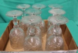 BOX OF FOOTED TUMBLERS