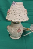 CERAMIC ROSE DECORATED LAMP