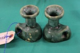 POTTERY CANDLE HOLDERS