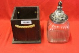 WOODEN BOX & COOKIE JAR