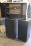 T V CONSOLE & 2 SPEAKERS