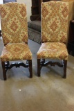 PR OF HI-BACK UPHOLSTERY CHAIRS